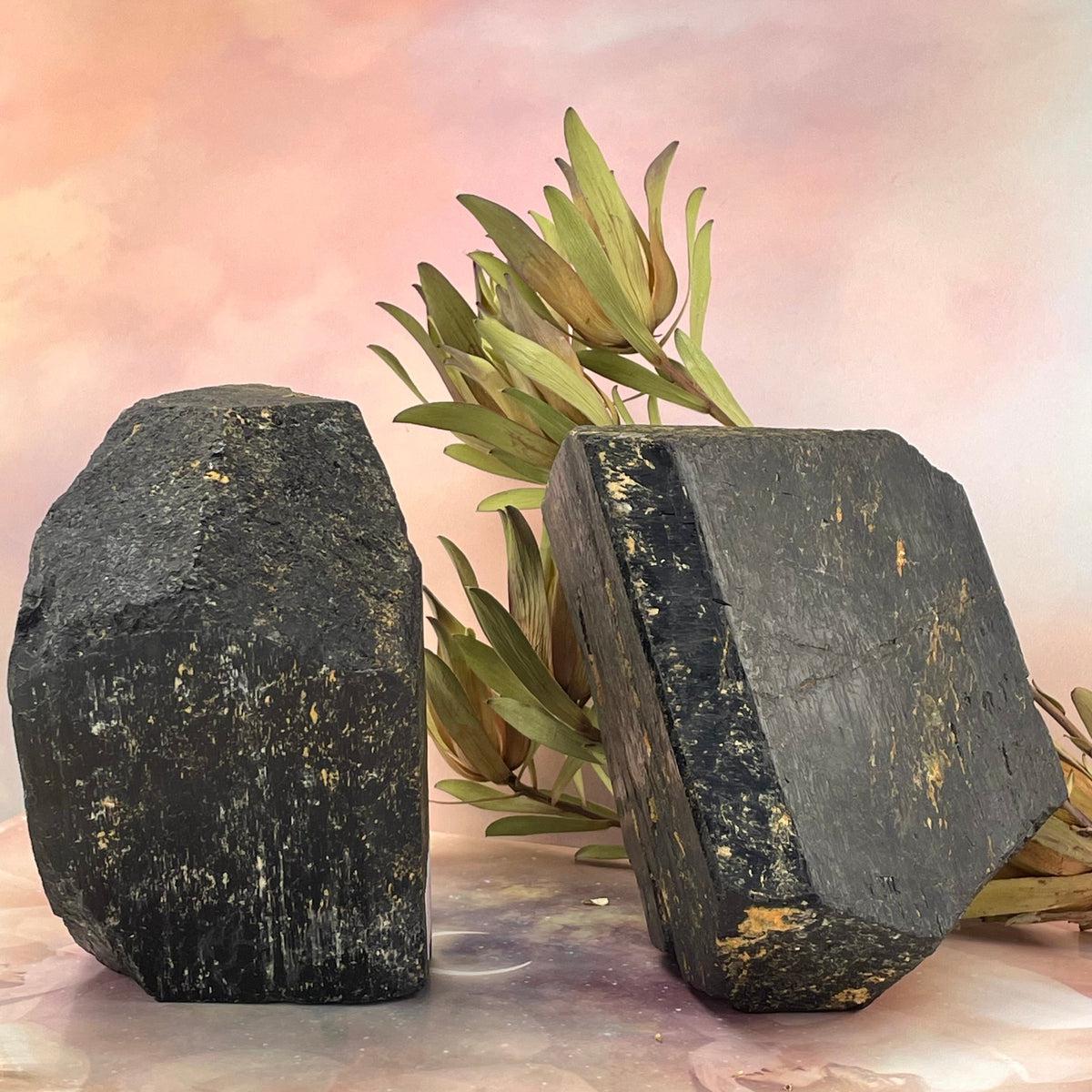 Semi Polished Large Black Tourmaline