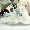 Real Larimar Stud Earrings