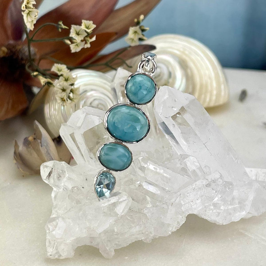 Larimar Sterling Silver Pendant