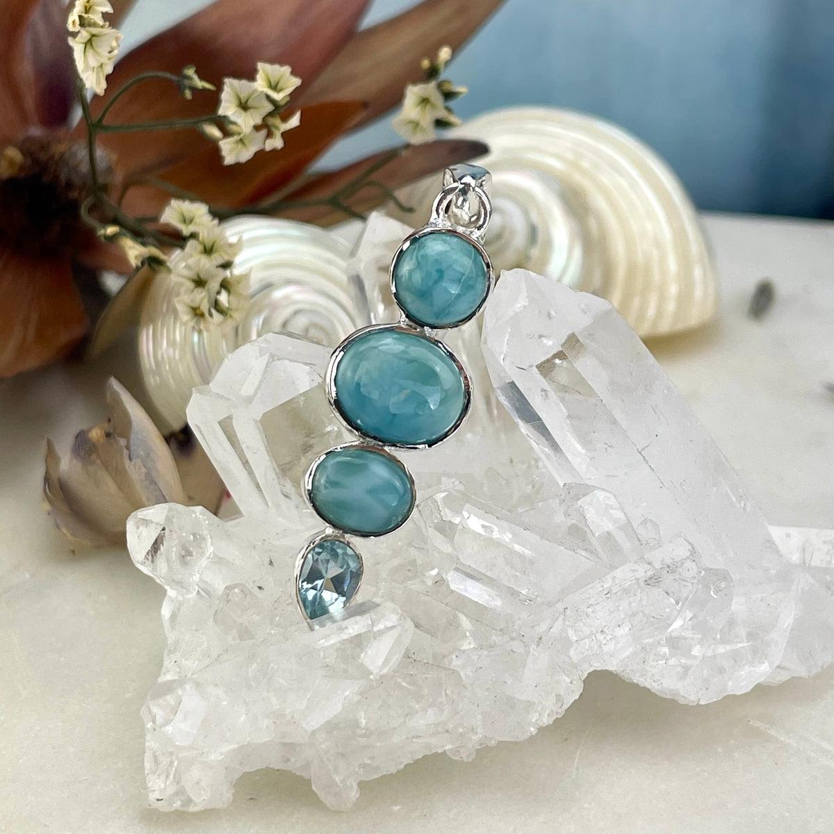Larimar Sterling Silver Pendant