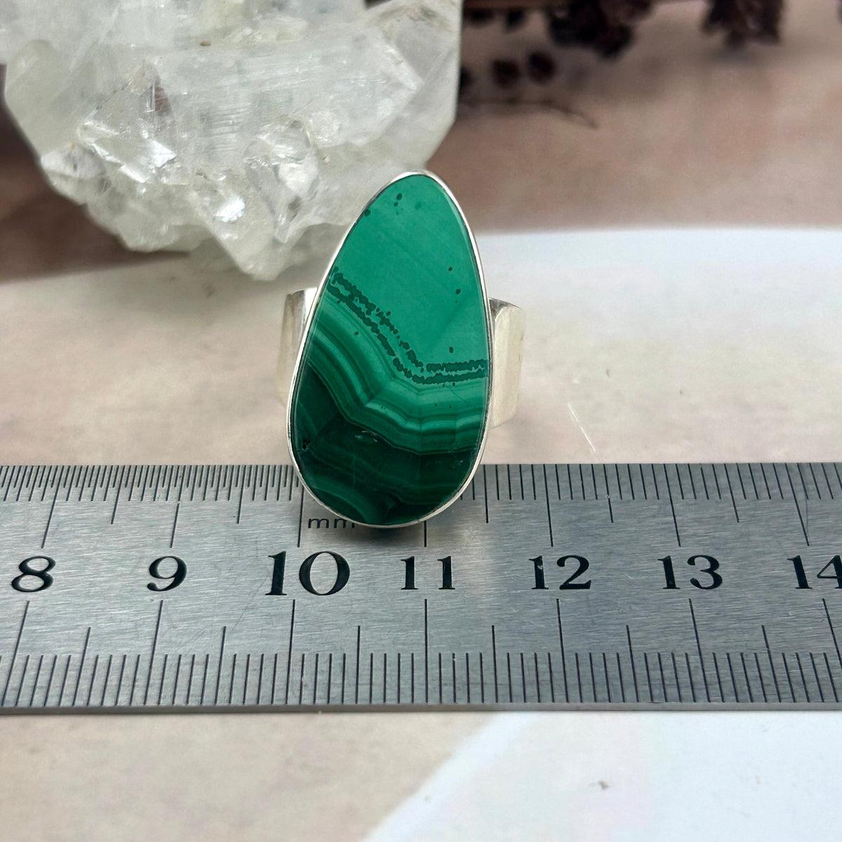 Green Stone Silver Ring