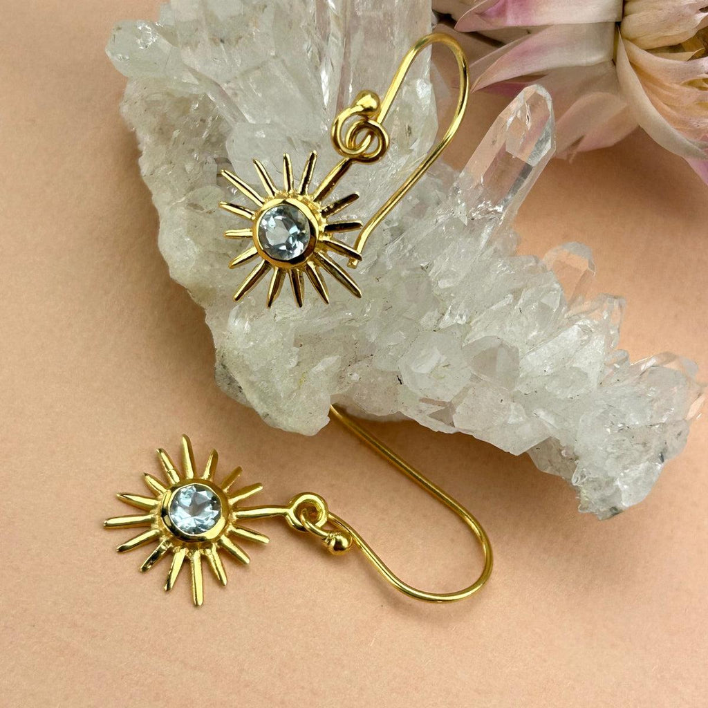 Gold Sun Earrings