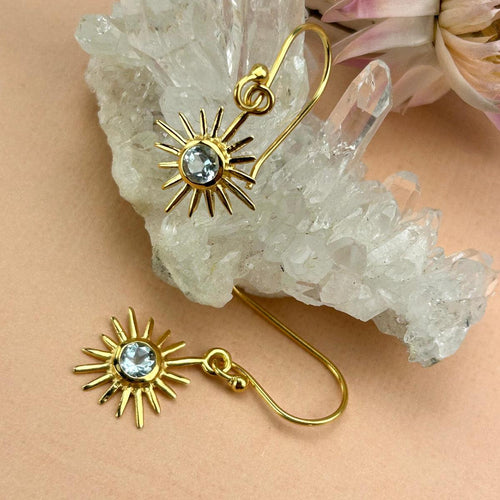 Gold Sun Earrings