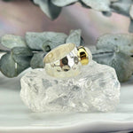 Gold And Silver Moonstone Ring