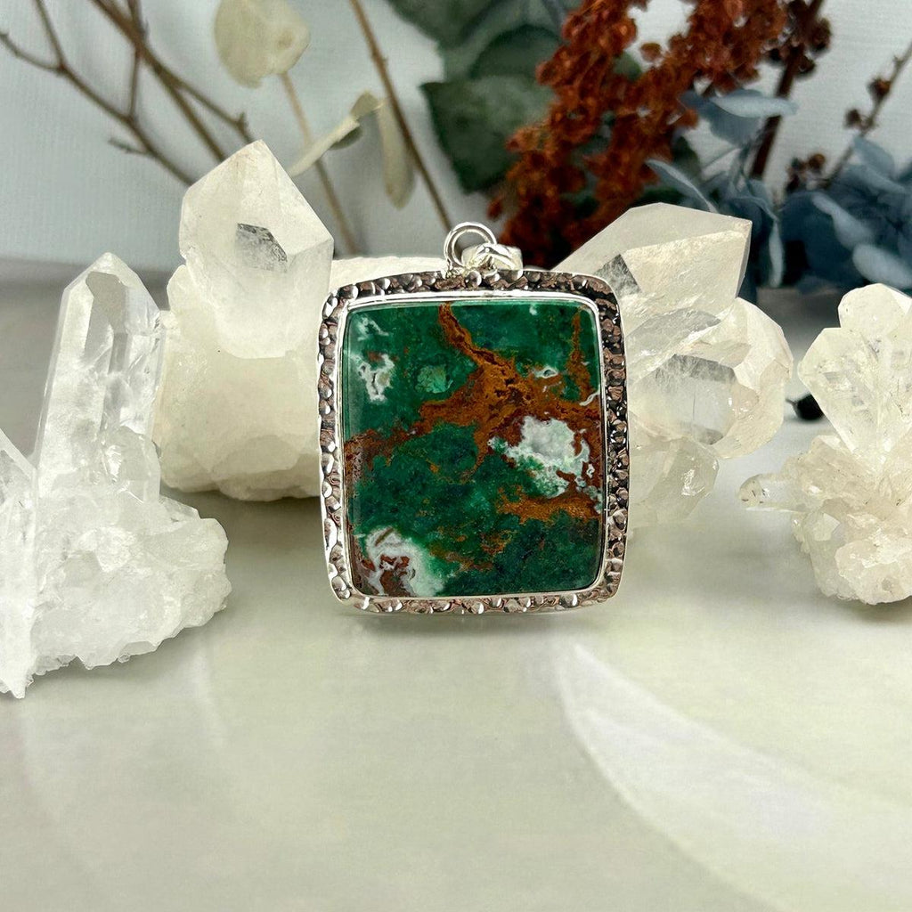 Square Chrysocolla Pendant