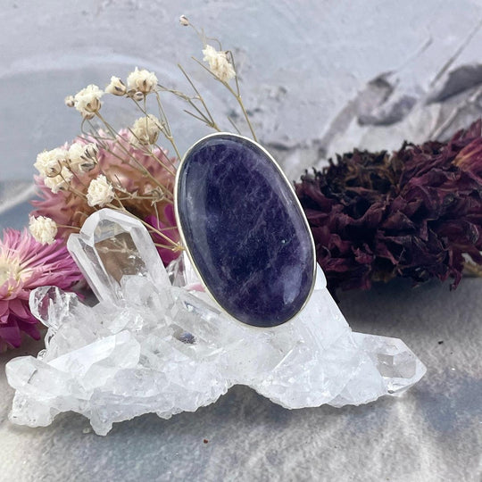 Lepidolite Oval Ring