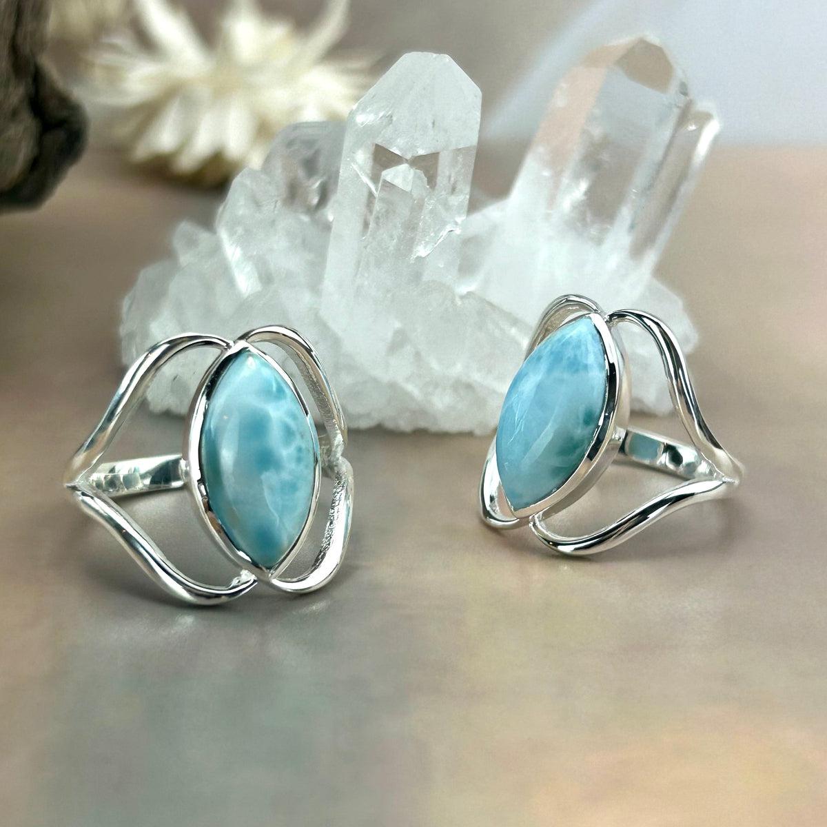Larimar Marquise Shaped Ring