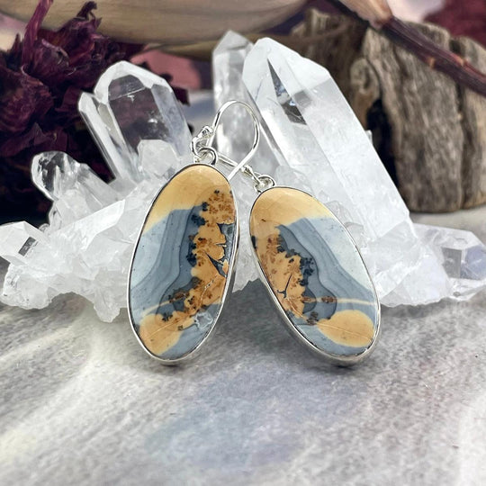 Maligano Jasper Oval Drop Earrings
