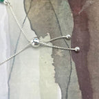 Green Crystal Silver Bracelet