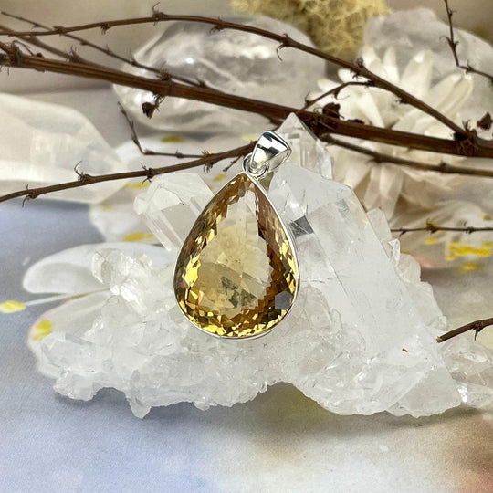 Citrine Teardrop Cut Pendant