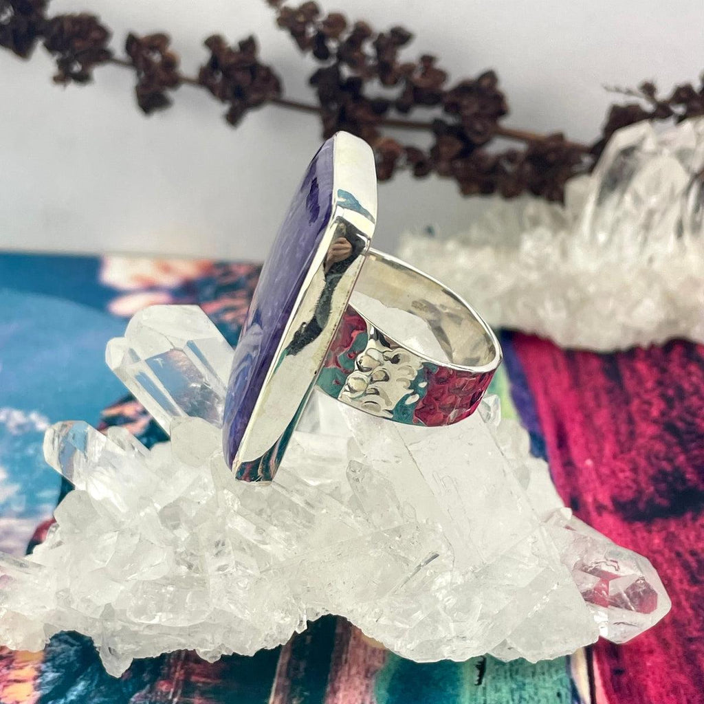 Charoite Statement Ring