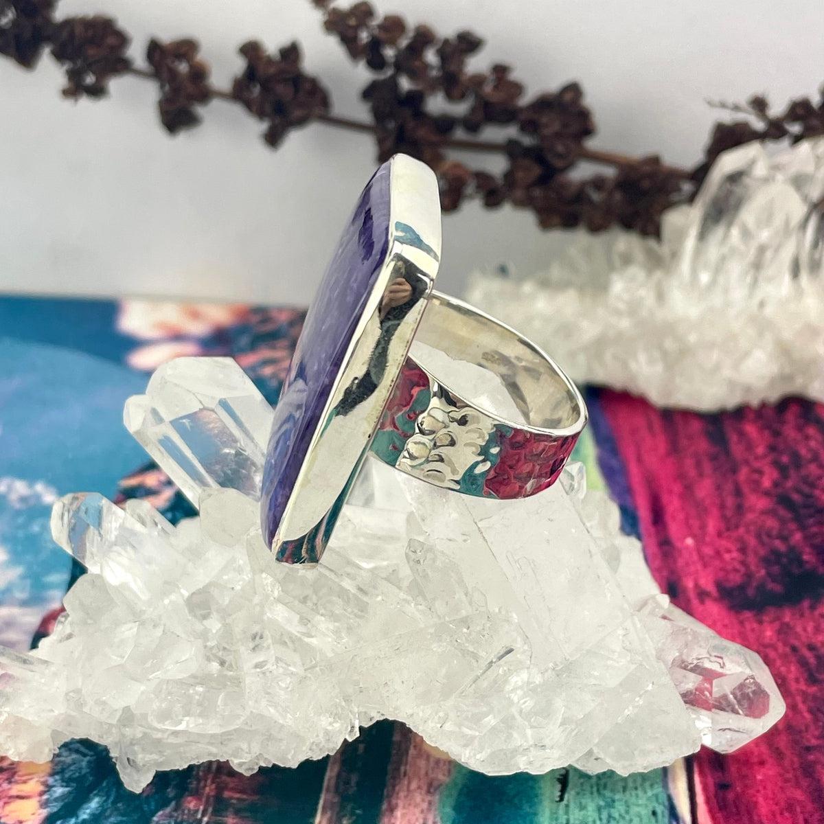 Charoite Statement Ring