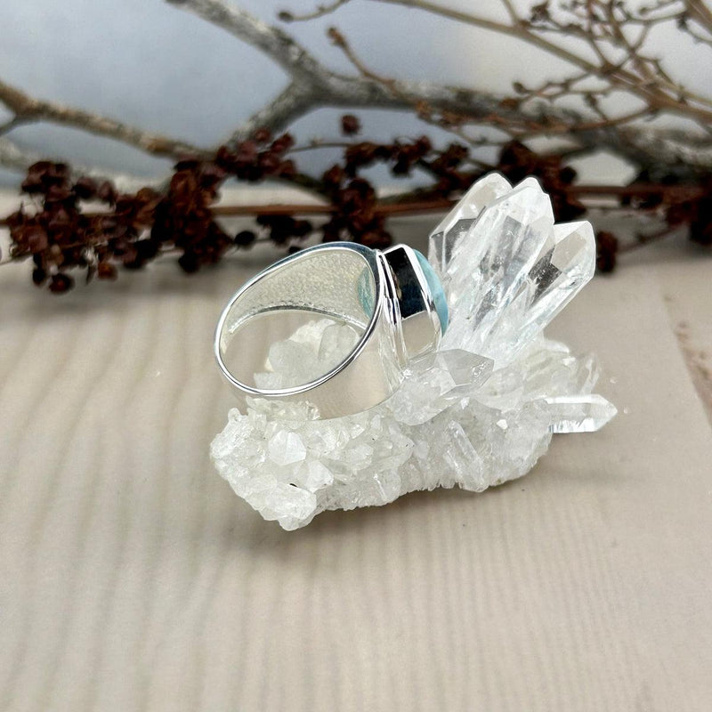 Soft Blue Crystal Ring