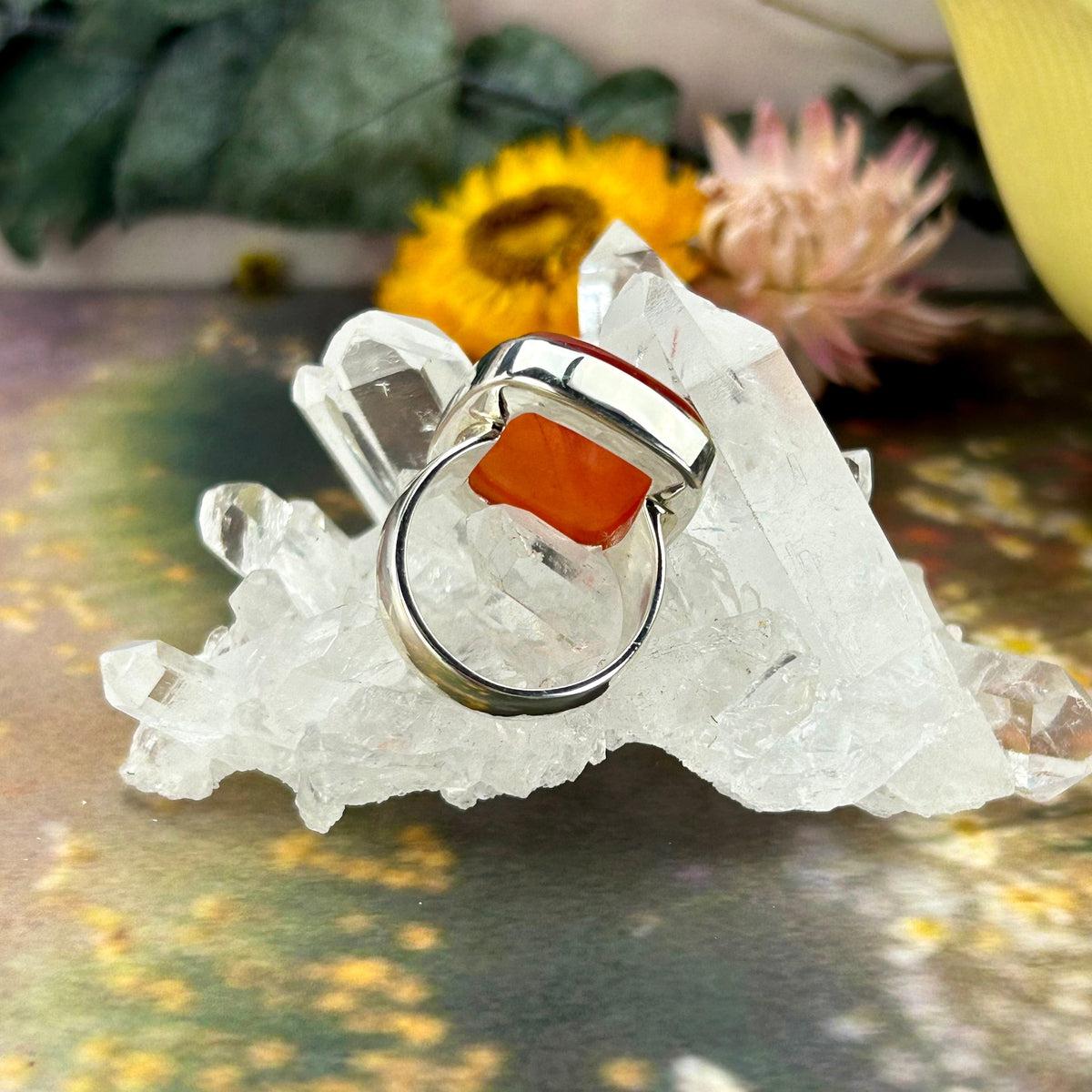 Sacral Chakra Crystal Ring