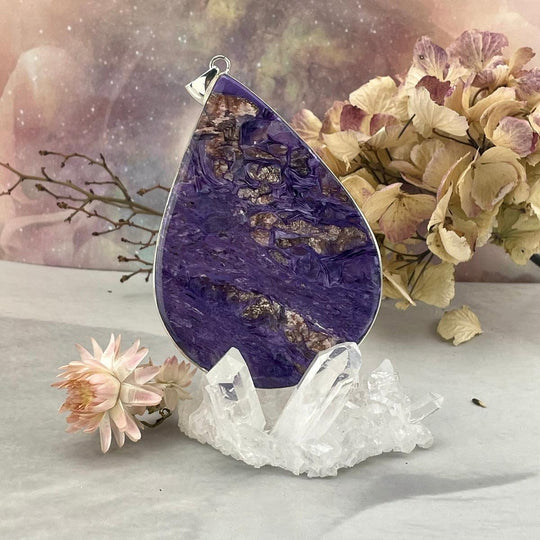 Charoite Teardrop Extra Large Pendant