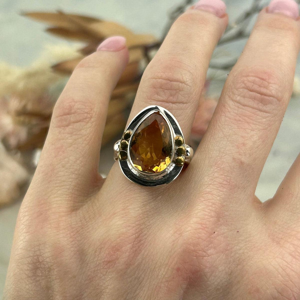 Citrine Modern Ring