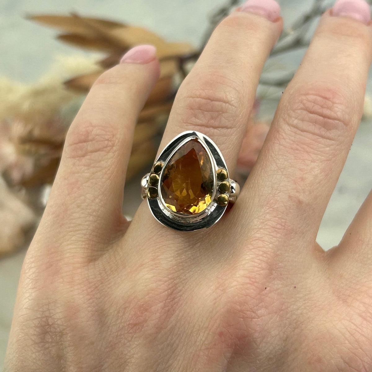 Citrine Modern Ring