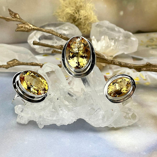 Citrine Oval Cut Rings