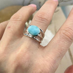 Blue Stone Crystal Ring