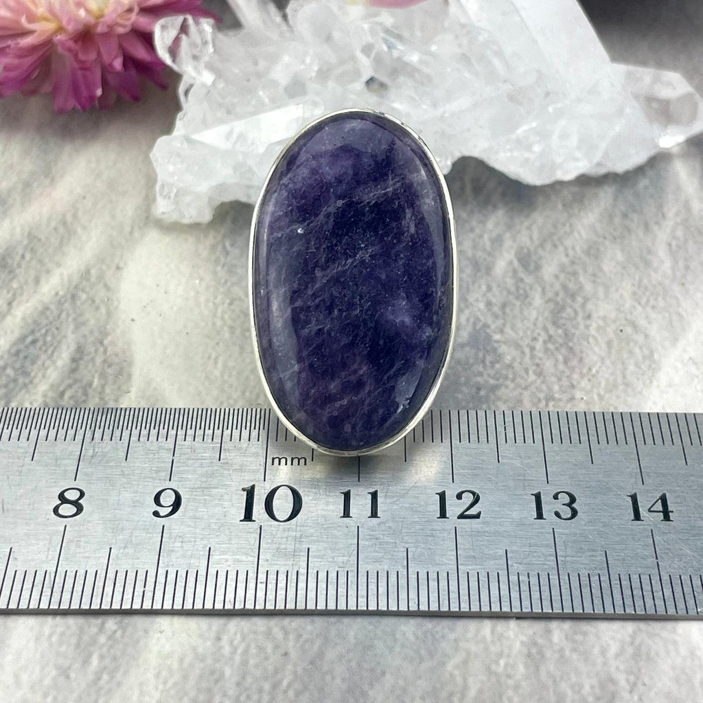 Oval Lepidolite Ring