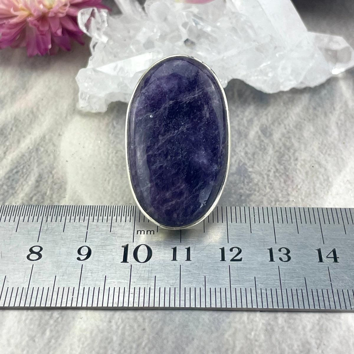 Oval Lepidolite Ring
