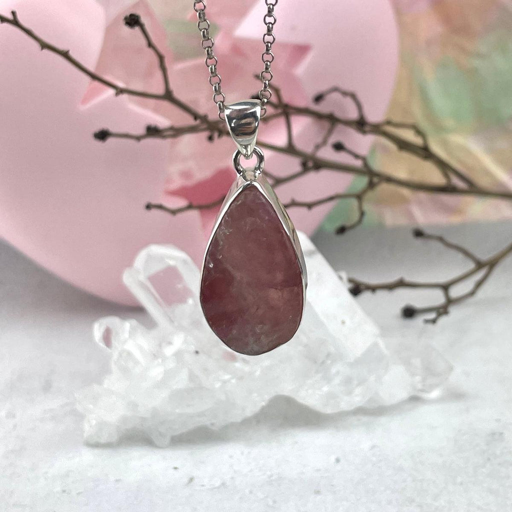 Morganite In Sterling Silver Pendant