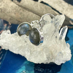 Round Labradorite Drop Earrings