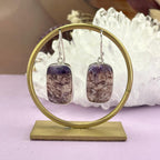 Charoite Silver Earrings