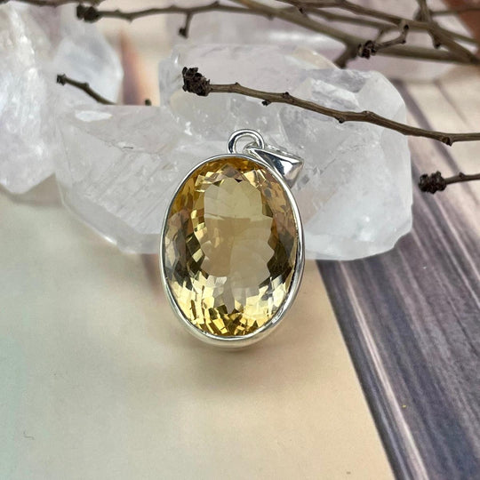 Citrine Oval Cut Pendant
