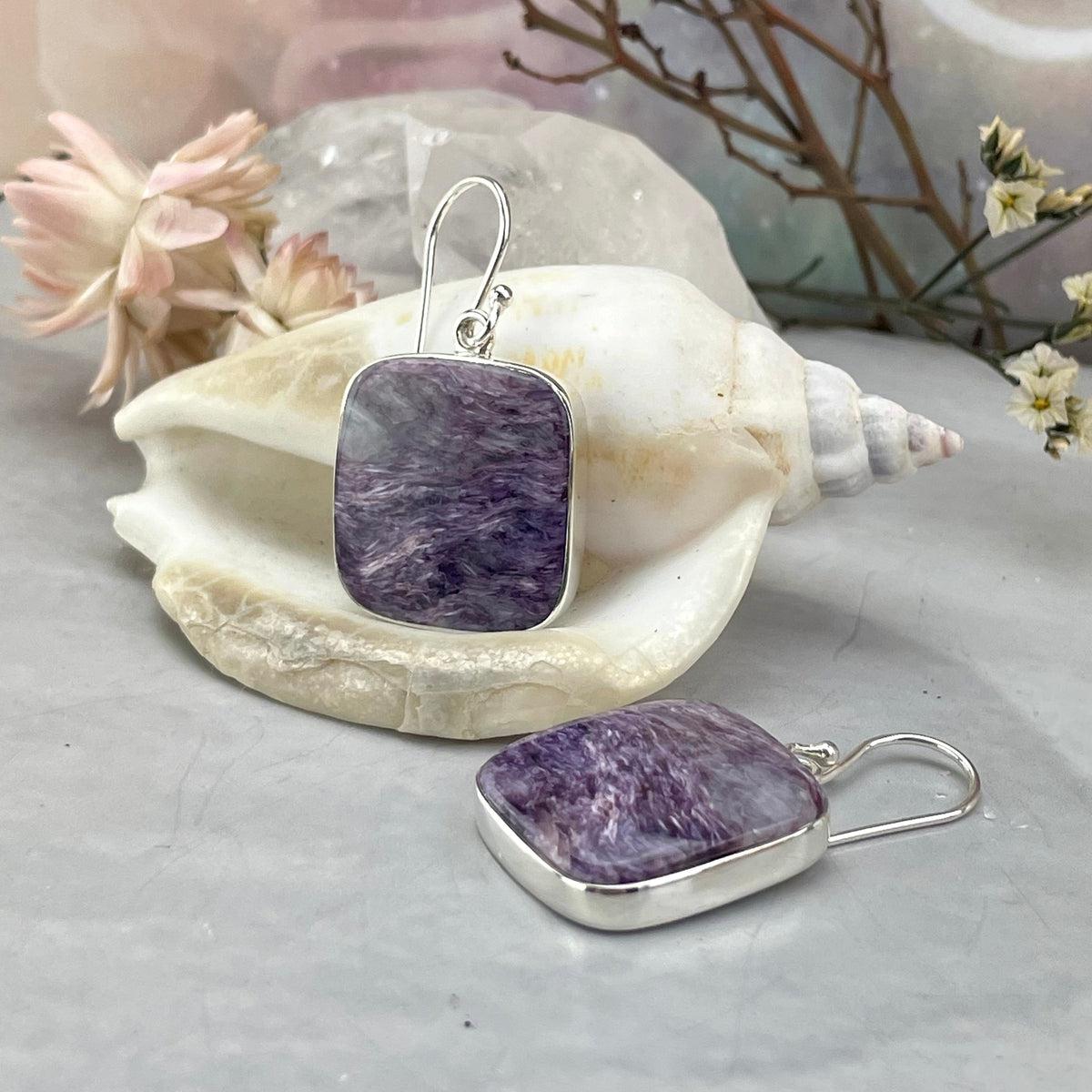 Square Crystal Drop Earrings