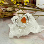 Orange Stone Teardrop Ring