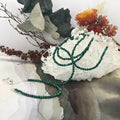 Malachite Bead Silver Bracelet
