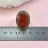 Orangey Red Crystal Ring