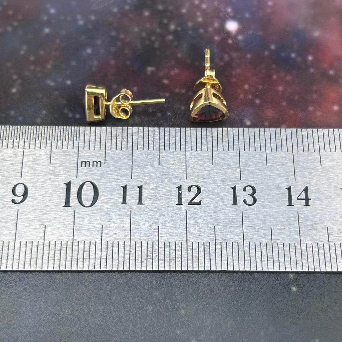 Garnet Gold Earrings