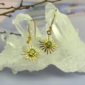 Peridot Gold Drop Earrings