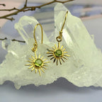 Peridot Gold Drop Earrings