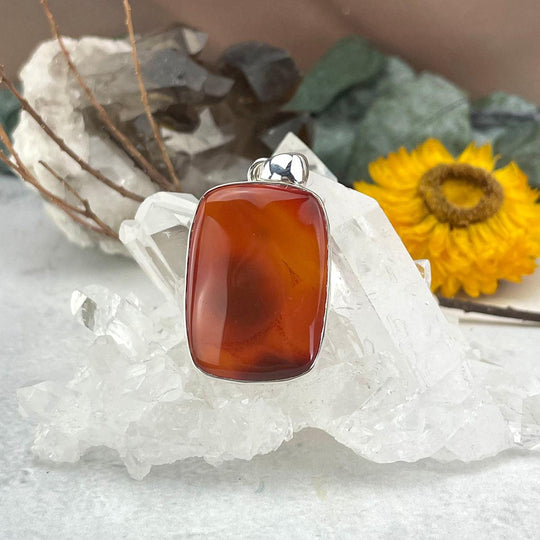 Carnelian Rectangle Pendant