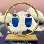 Lapis Lazuli And Garnet Earrings