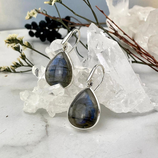 Labradorite Teardrop Earrings