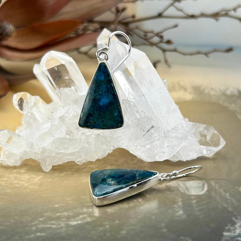 Apatite Pyramid Earrings