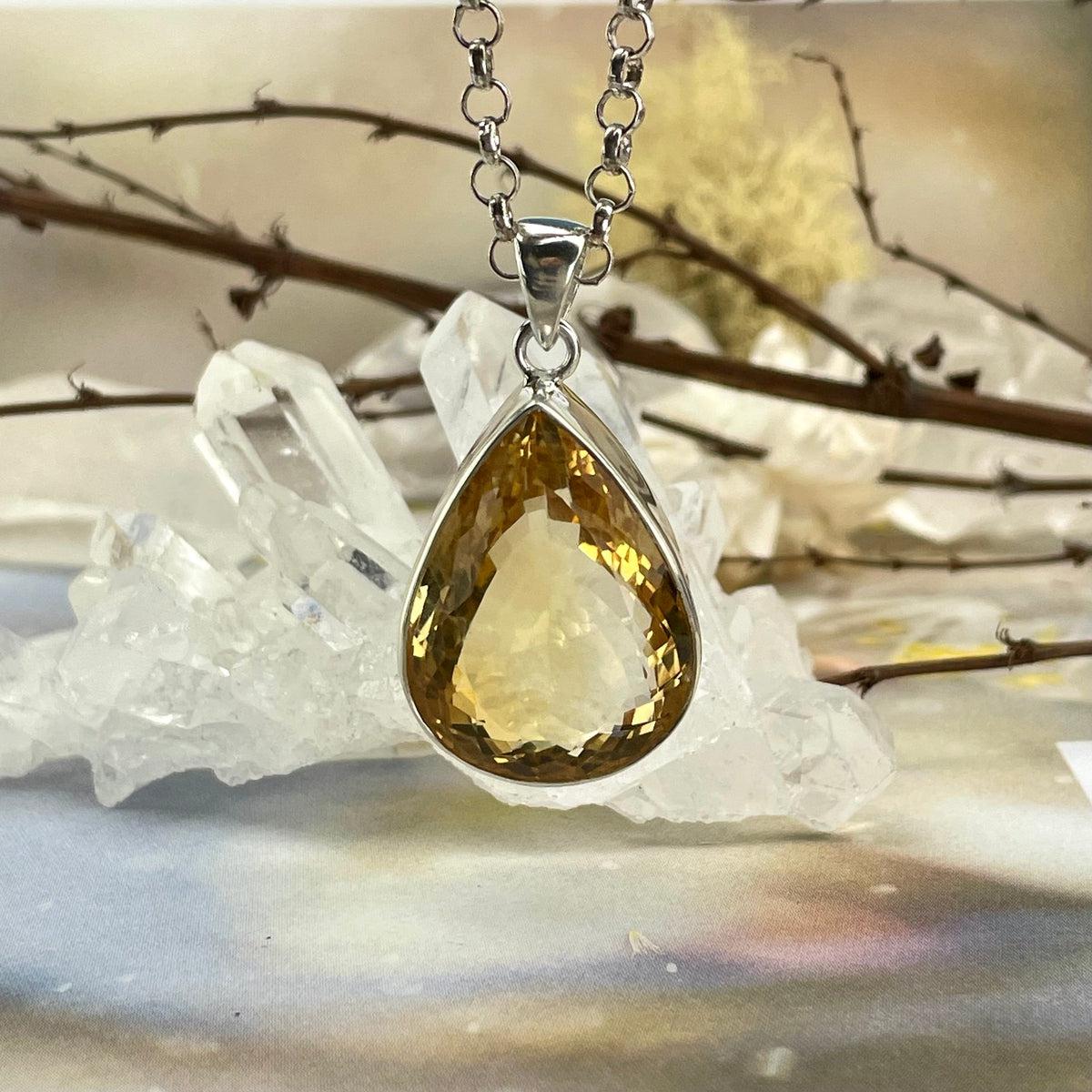 Chunky Citrine Pendant