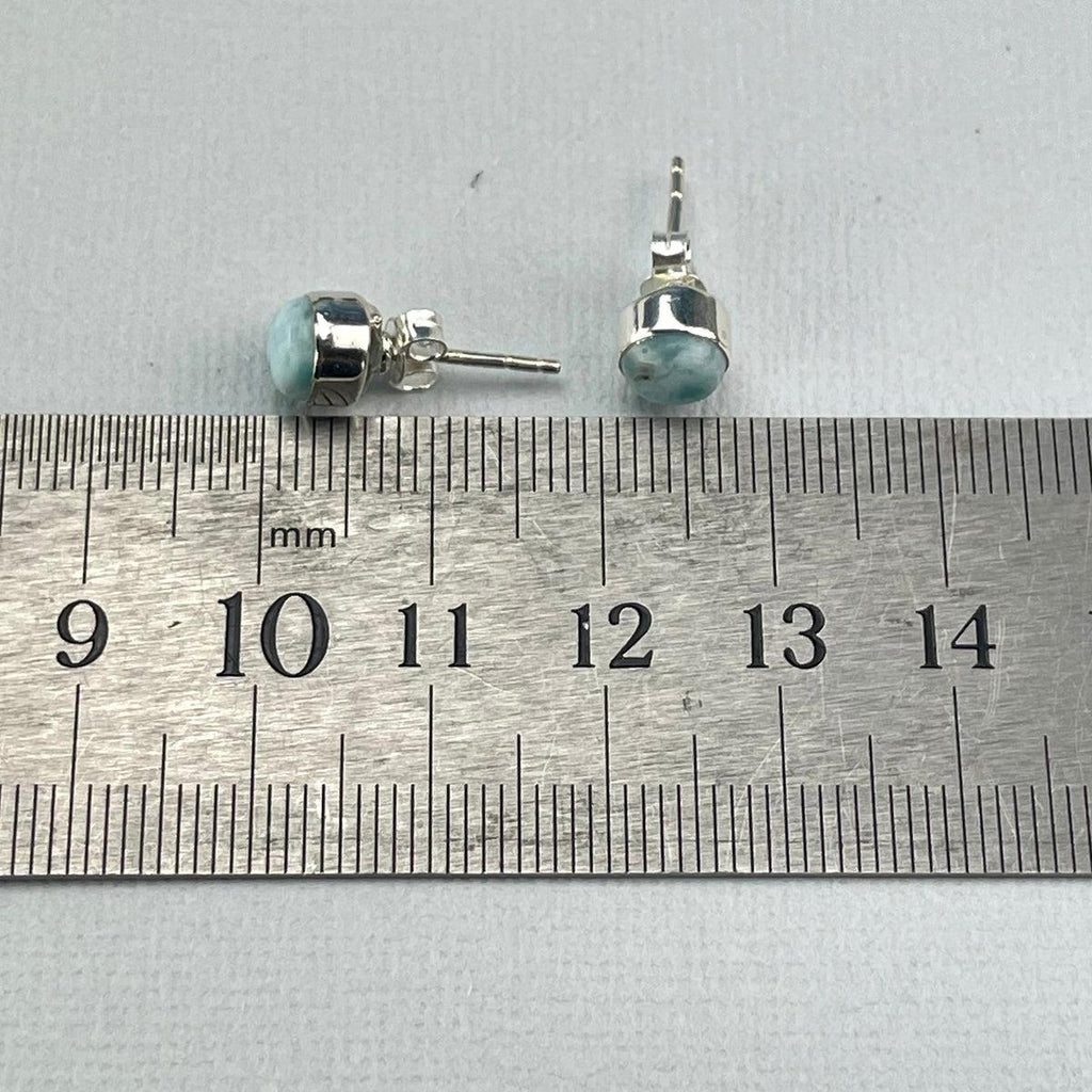 Larimar Dome Earrings