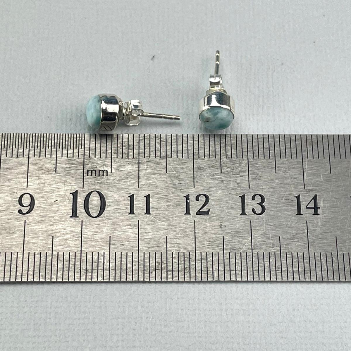 Larimar Dome Earrings