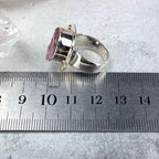 Pink Rough Cut Crystal Ring