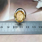 Gold And Silver Citrine Ring