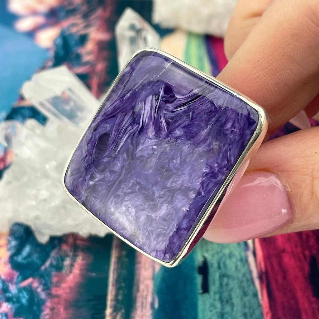 Charoite Ring For Large Finger
