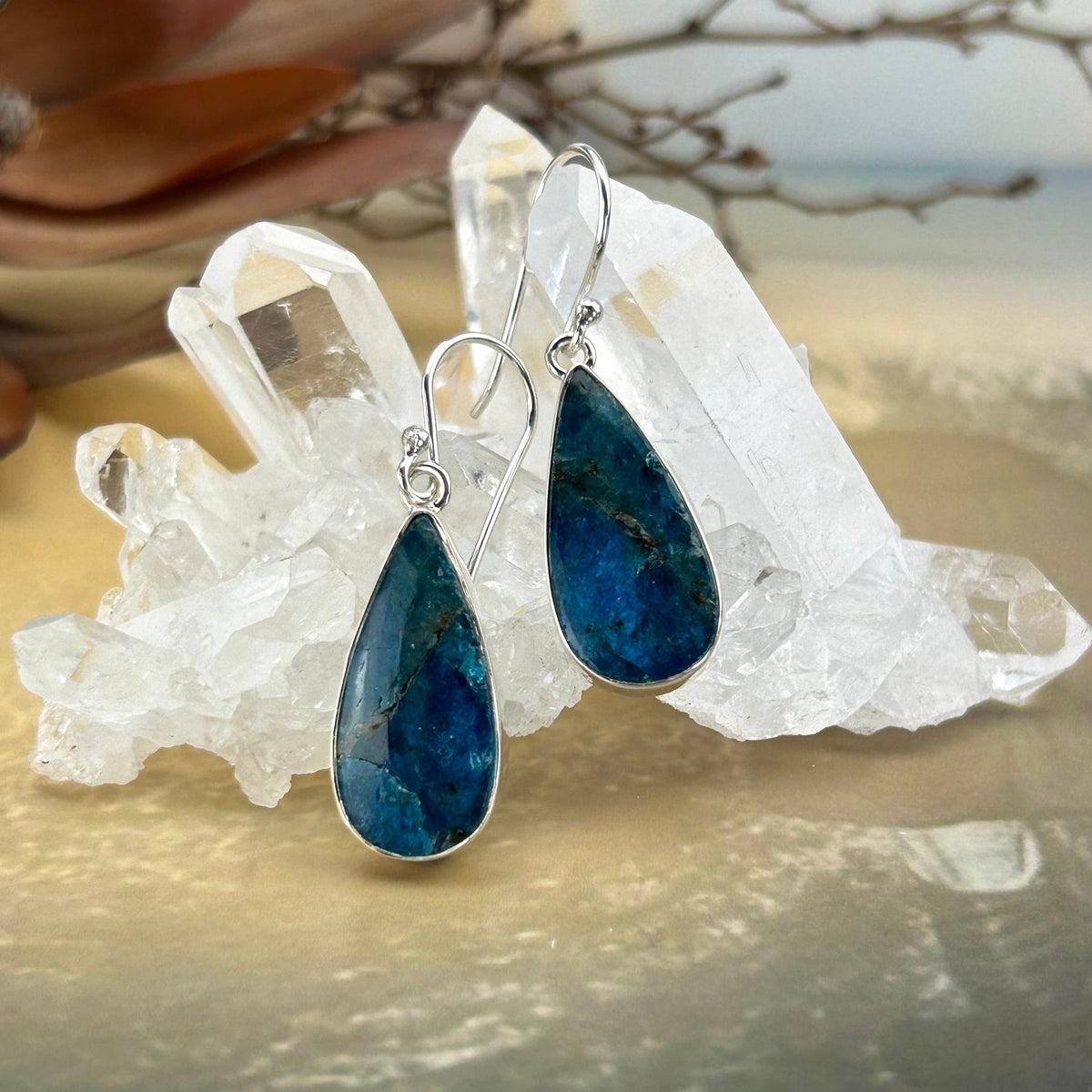 Apatite In Sterling Silver Earrings