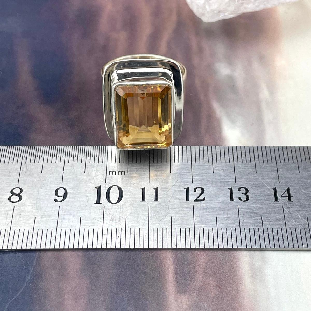 Large Emerald Cut Citrine