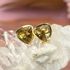 Yellow Gemstone Gold Studs