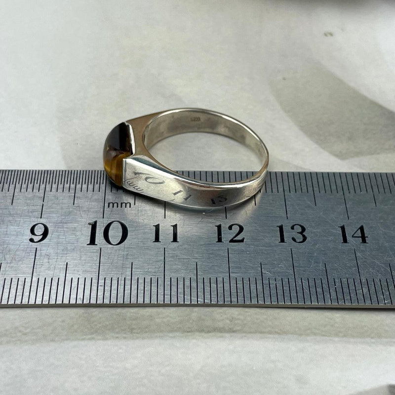 Silver Gemstone Men's Ring